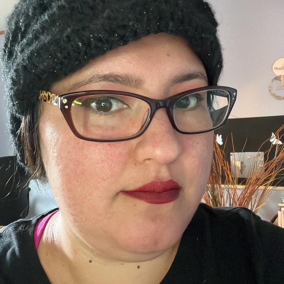 Hot Stuff Bebe Rectangle/Cat Eyeglasses with Rhinestone and Animal Print - Picture 6 of 7